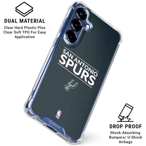 NBA San Antonio Spurs Standard - Black Galaxy S25 Clear Case
